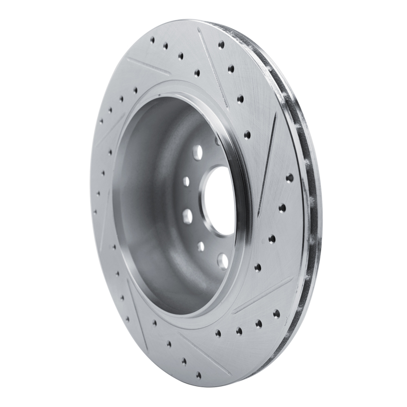 Jeep Wrangler Brake Rotor (1) - Rear Left - R1 Concepts - Drilled & Slotted - Silver - `20-`25